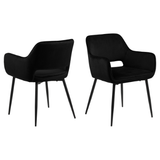 Eetkamerstoel Sandviken - Set van 2 - Zwart - Eetkamerstoelen - Rebellenclub
