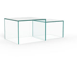 Cadell Salontafel - Set van 2 - Transparant Glas