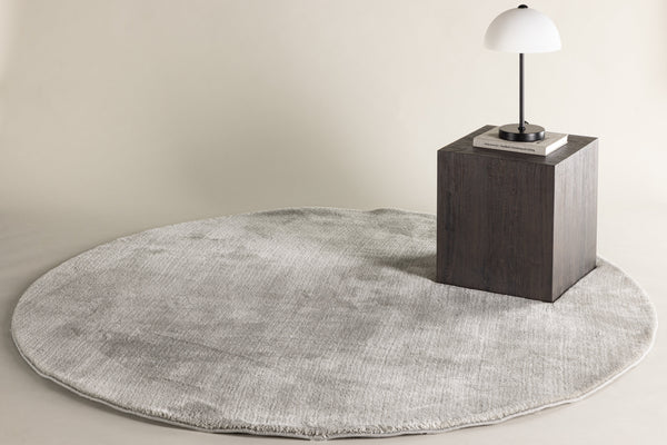 Salo Vloerkleed Rond 200x200cm - Lichtgrijs - Round Carpet - Rebellenclub