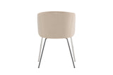 Cerreto Eetkamerstoel - Beige Velours / Chrome