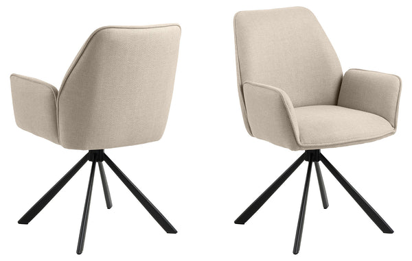 Aske Eetkamerstoel - Set van 2 - Beige - Eetkamerstoelen - Rebellenclub