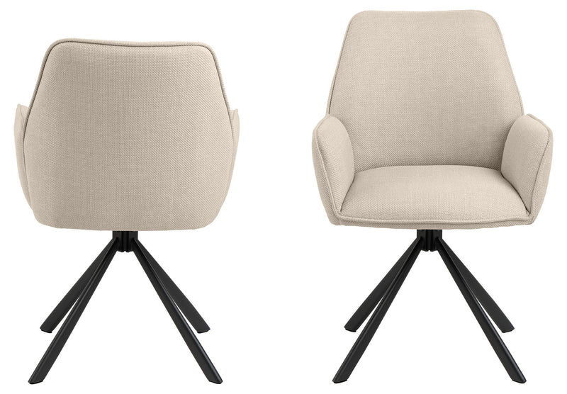 Aske Eetkamerstoel - Set van 2 - Beige - Eetkamerstoelen - Rebellenclub