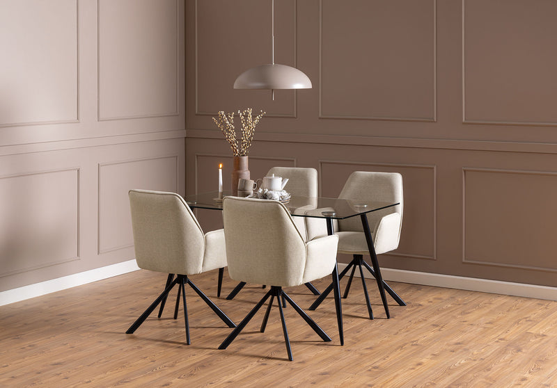 Aske Eetkamerstoel - Set van 2 - Beige - Eetkamerstoelen - Rebellenclub