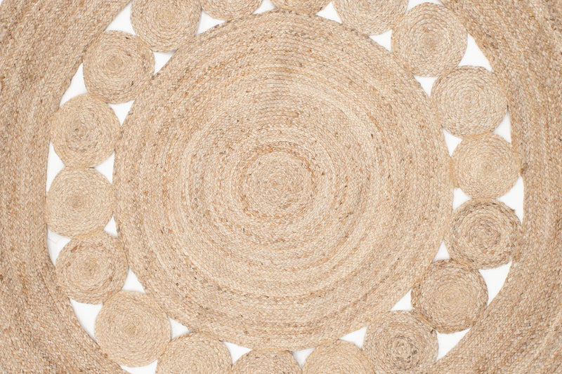 Azzurro Vloerkleed Rond - ø200 cm - Naturel Jute - Vloerkleden - Rebellenclub