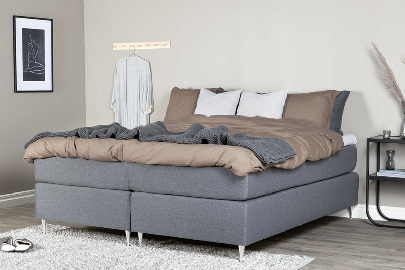 Boise Tweepersoonsbed - 200 x 180 cm - Donkergrijs - Bedden - Rebellenclub