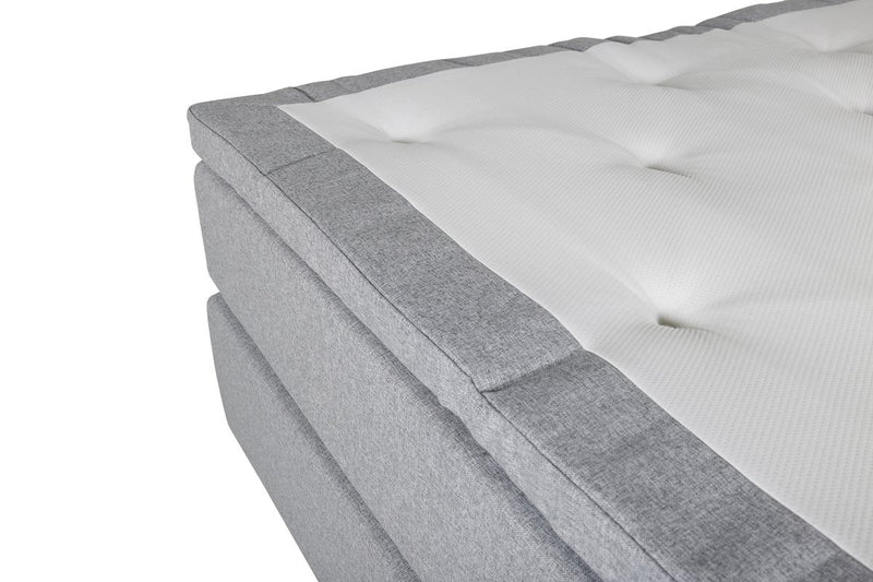 Boise Tweepersoonsbed - 200 x 180 cm - Lichtgrijs Medium Matras