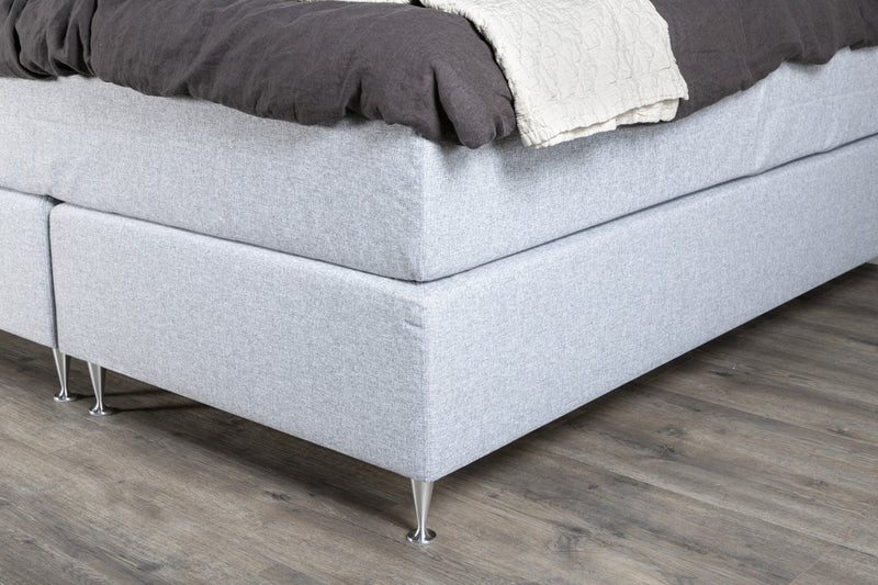 Boise Tweepersoonsbed - 200 x 180 cm - Lichtgrijs Medium Matras