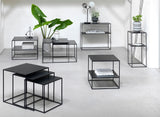 Basha Salontafel - 50 x 50 cm - Zwart - Set van 3 - Salontafels - Rebellenclub