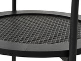 Berley Bijzettafel - ø50 cm - Zwart met Rattan - Bijzettafels - Rebellenclub