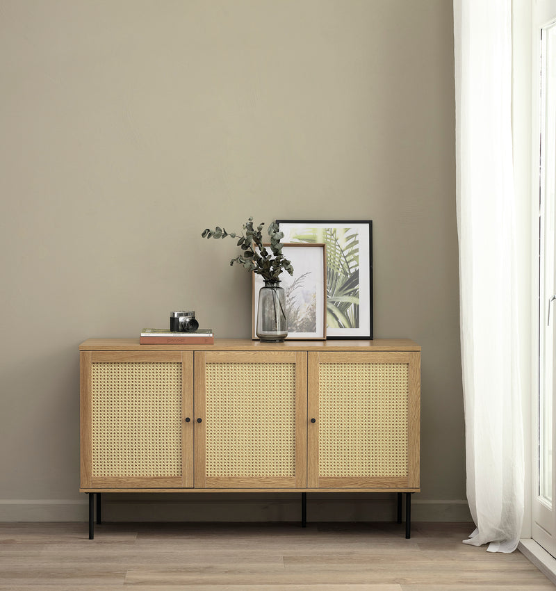 Berley Dressoir - Eiken met Rattan - Dressoirs - Rebellenclub