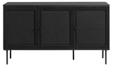 Berley Dressoir - Zwart met Rattan - Dressoirs - Rebellenclub