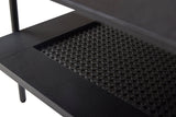 Berley Salontafel - 110 x 55 cm - Zwart met Rattan - Salontafels - Rebellenclub