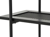 Berley Sidetable - 100 x 37 cm - Zwart met Rattan - Sidetables - Rebellenclub