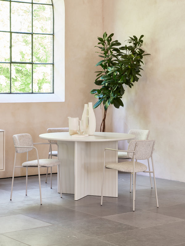 Brota Eetkamertafel - ø110 cm - Greige  - Eetkamertafels - Rebellenclub