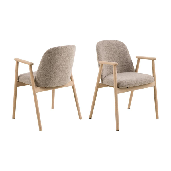 Dalarna Eetkamerstoel - Set Van 2 - Beige - Eetkamerstoelen - Rebellenclub