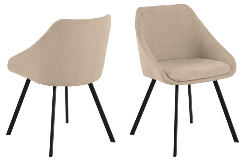 Eetkamerstoel Vaxjo - Set van 2 - Creme - Eetkamerstoelen - Rebellenclub