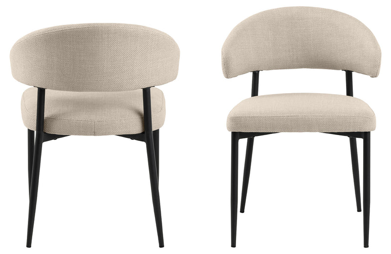 Eldor Eetkamerstoel - Set van 2 - Beige - Eetkamerstoelen - Rebellenclub