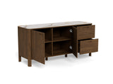 Leda Dressoir - 160 x 40 cm - Marmerlook / Gerookt Eiken