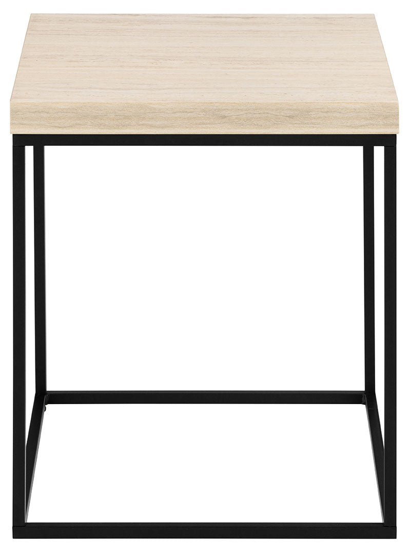 Jolyn Salontafel - 40 x 40cm - Beige Marmer Look - Salontafels - Rebellenclub