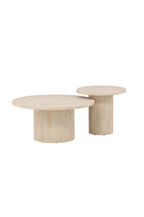 Junon Salontafel ø50 cm - Travertin -  - Rebellenclub