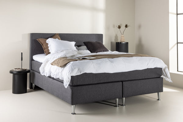 Kadina Tweepersoonsbed - 200 x 180 cm - Donkergrijs - Bedden - Rebellenclub