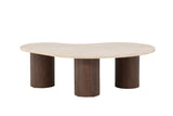 Kaloria Salontafel  - 130 x 78 cm Mokka / Travertin -  - Rebellenclub