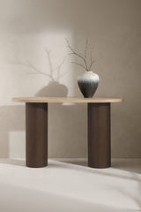 Kaloria Sidetable - 130 x 40 cm - Mokka / Travertin -  - Rebellenclub