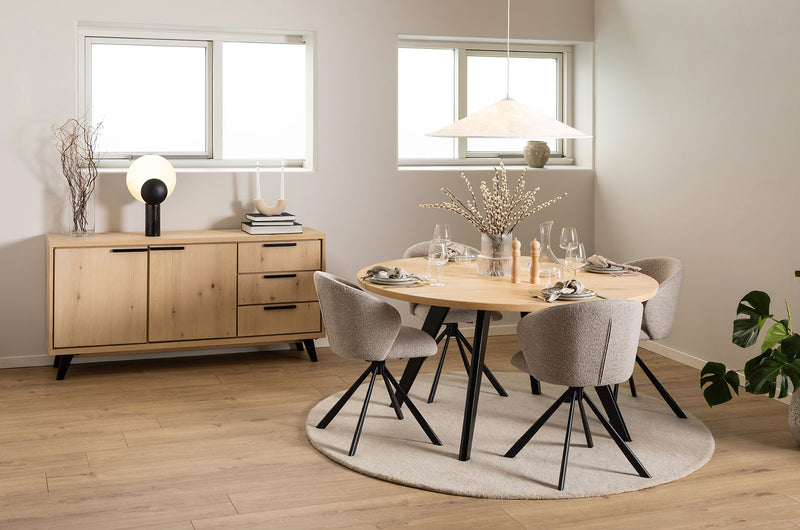 vidaXL Eetkamerstoelen 2 st stof crèmekleurig - Eetkamerstoel vidaXL Eetkamerstoelen 2 st stof crèmekleurig - Eetkamerstoel