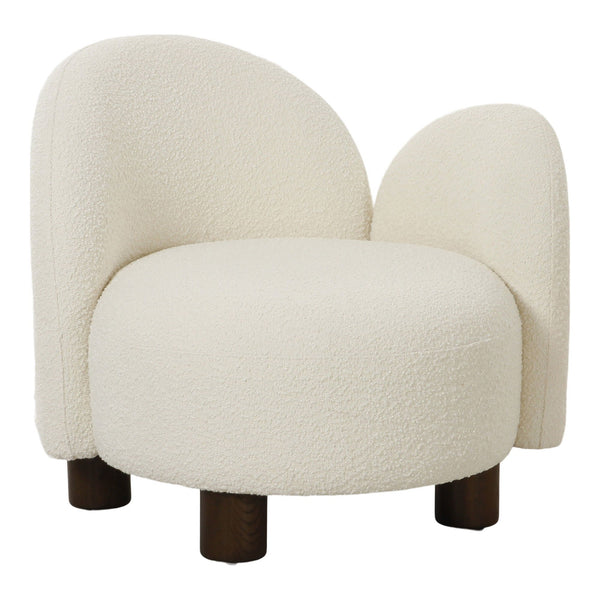 Lillo Fauteuil - Wit Bouclé - Rechts