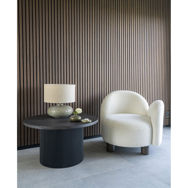 Lillo Fauteuil - Wit Bouclé - Rechts