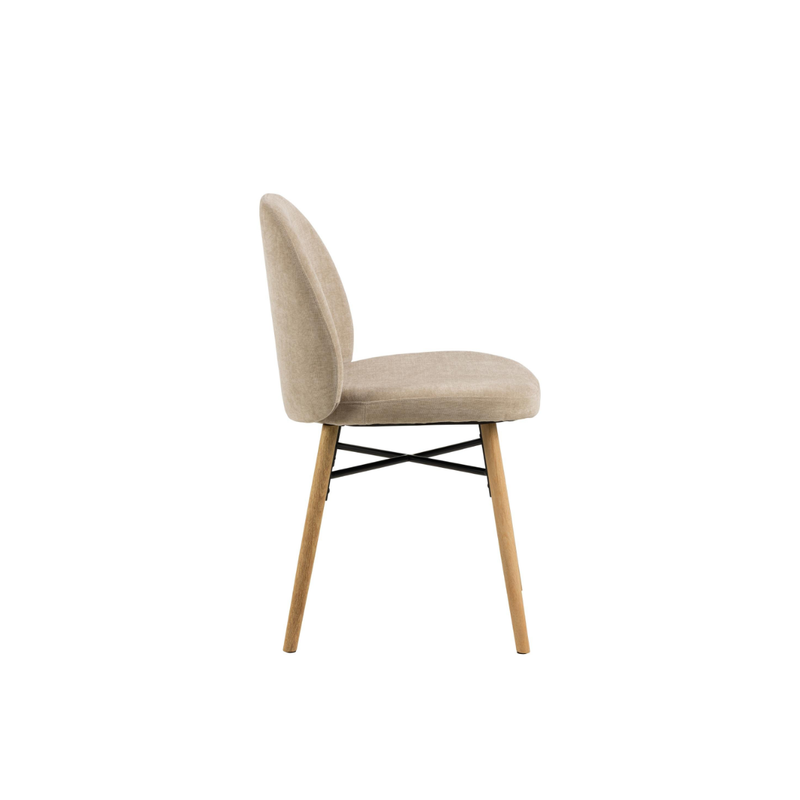 Lolo Eetkamerstoel - Set Van 2 - Beige - Eetkamerstoelen - Rebellenclub