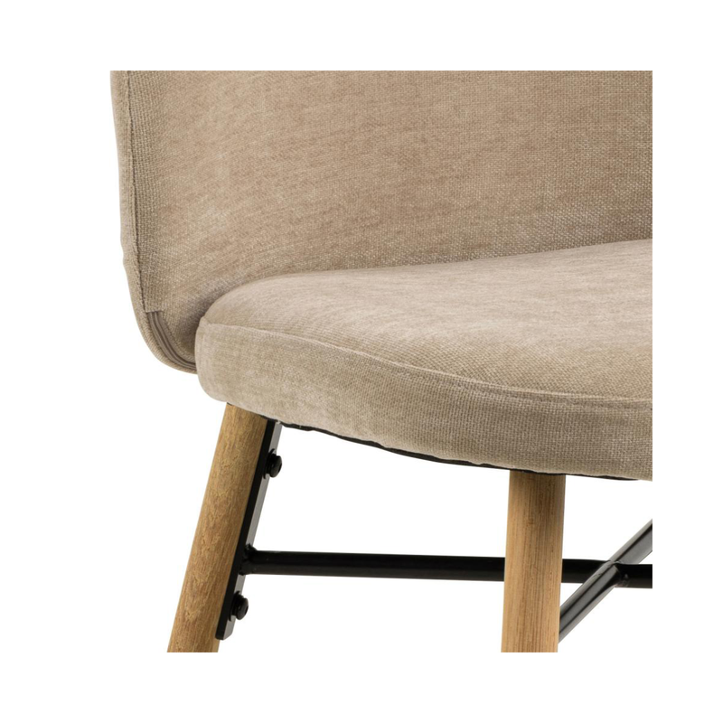 Lolo Eetkamerstoel - Set Van 2 - Beige - Eetkamerstoelen - Rebellenclub