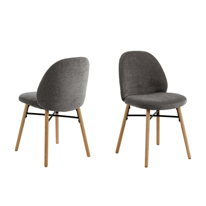 Lolo Eetkamerstoel - Set Van 2 - Donker Grijs - Eetkamerstoelen - Rebellenclub