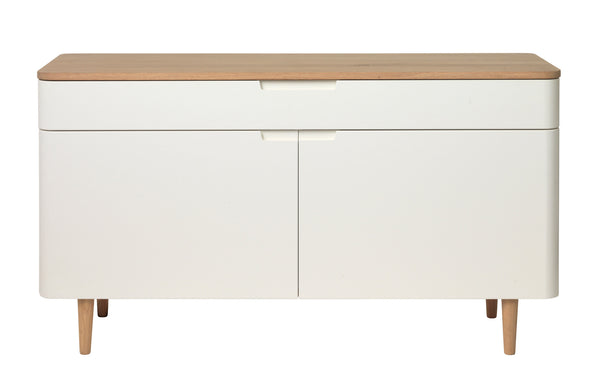 Lorne Dressoir - Wit met Eiken Blad en Poten - Dressoirs - Rebellenclub