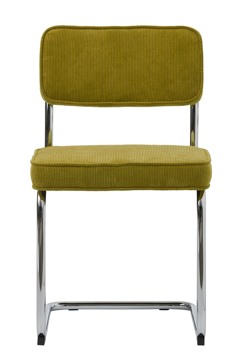 Luxor Eetkamerstoel - Set van 4 - Groen Ribstof 