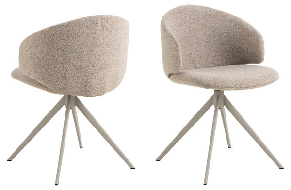 Malawi Eetkamerstoel - Beige met beige frame - Eetkamerstoelen - Rebellenclub