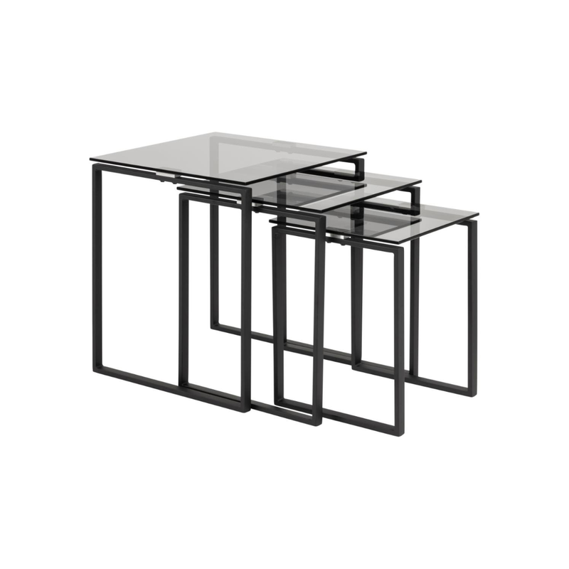 Muker Salontafel - Zwart Met Smoked Glass