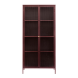 Omeo Vitrinekast - 190 x 90 cm - Bordeauxrood