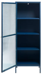 Omeo Vitrinekast - 160 x 58 cm - Blauw - Vitrinekasten - Rebellenclub