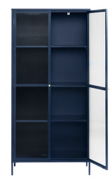 Omeo Vitrinekast - 190 x 90 cm - Blauw - Vitrinekasten - Rebellenclub