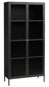 Omeo Vitrinekast - 190 x 90 cm - Zwart - Vitrinekasten - Rebellenclub