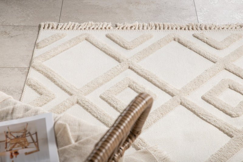 Ravello Vloerkleed - 230 x 160 cm - Wit - Vloerkleden - Rebellenclub