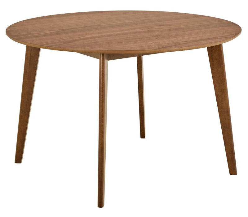 Roskilde Eetkamertafel - ø105 cm - Walnoot - Eetkamerstoelen - Rebellenclub