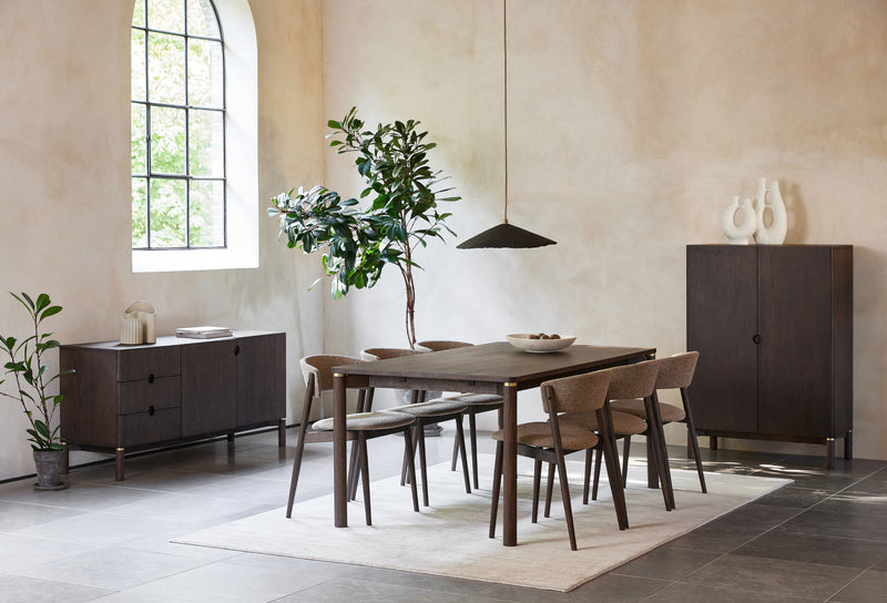 Tulum Eetkamertafel - 180 x 95 cm - Donkerbruin