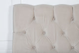 Velje Hoofdbord - 160 x 125 cm - Fluweel Beige