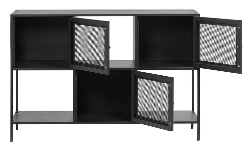 Verona Dressoir 3 Deuren - 120 x 35 cm - Zwart - Dressoirs - Rebellenclub