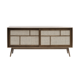 Yass Dressoir - Smoked Eiken met Rattan