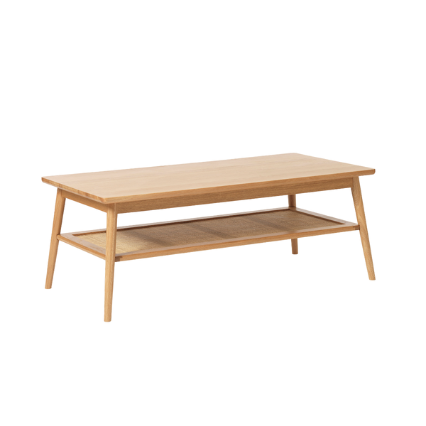 Yass Salontafel - 120 x 60 cm - Eiken met Rattan