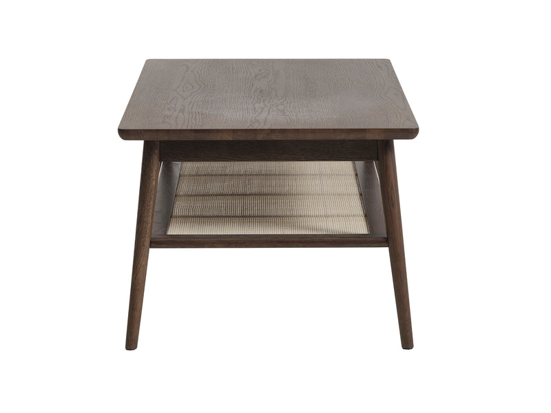 Yass Salontafel - 120 x 60 cm - Smoked Eiken met Rattan - Salontafels - Rebellenclub