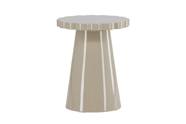 Aris Bijzettafel - ø45 cm - Glossy Beige -  - Rebellenclub